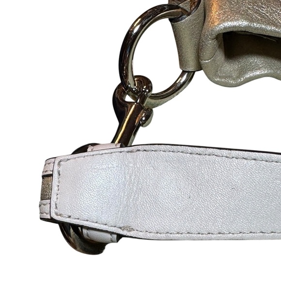 Coach Goat Suede Pleated Belted Hobo Bag - Picture 9 of 12